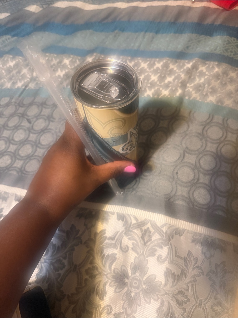New Orleans Yellow Sneaker Tumbler - Team Logo NEVER Used - Picture 2 of 4